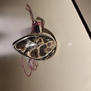 New Sterling SILVER Turritella fossil ring SIZE 9